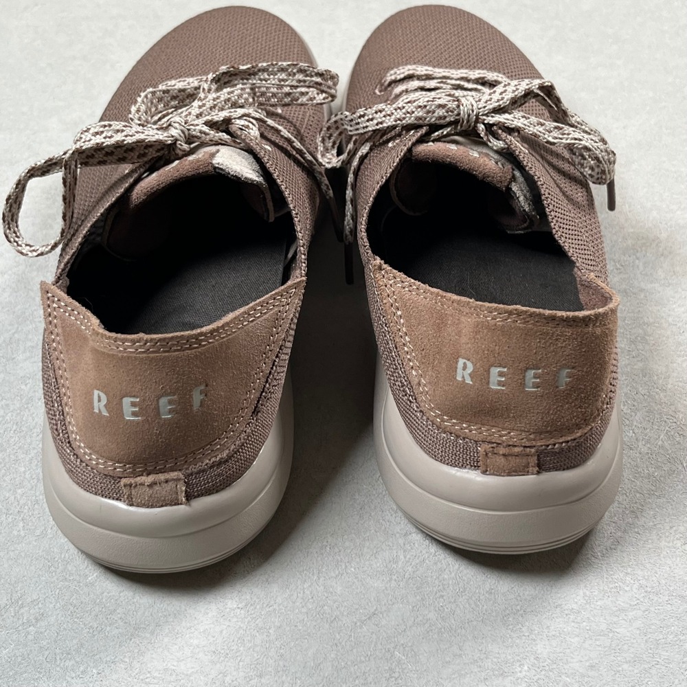Reef Swellsole Neptune Sneakers Mens 7.5 Brown Knit Lightweight Casual Shoes - Picture 5 of 9